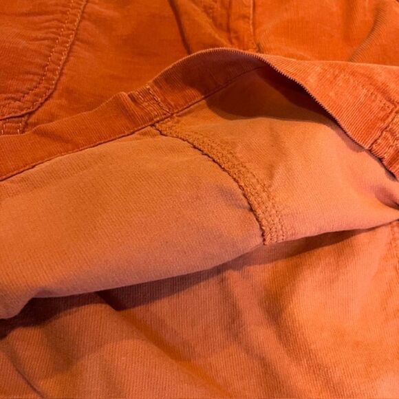 Caslon Women's Lightweight Corduroy Mini Skirt Pockets Orange Size 10P - Picture 8 of 9